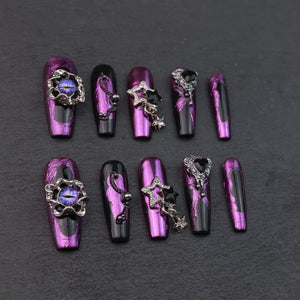 3D Gothic Star Press On Nails - Momenails