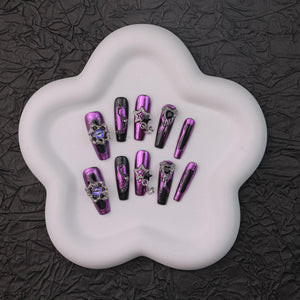 3D Gothic Star Press On Nails - Momenails