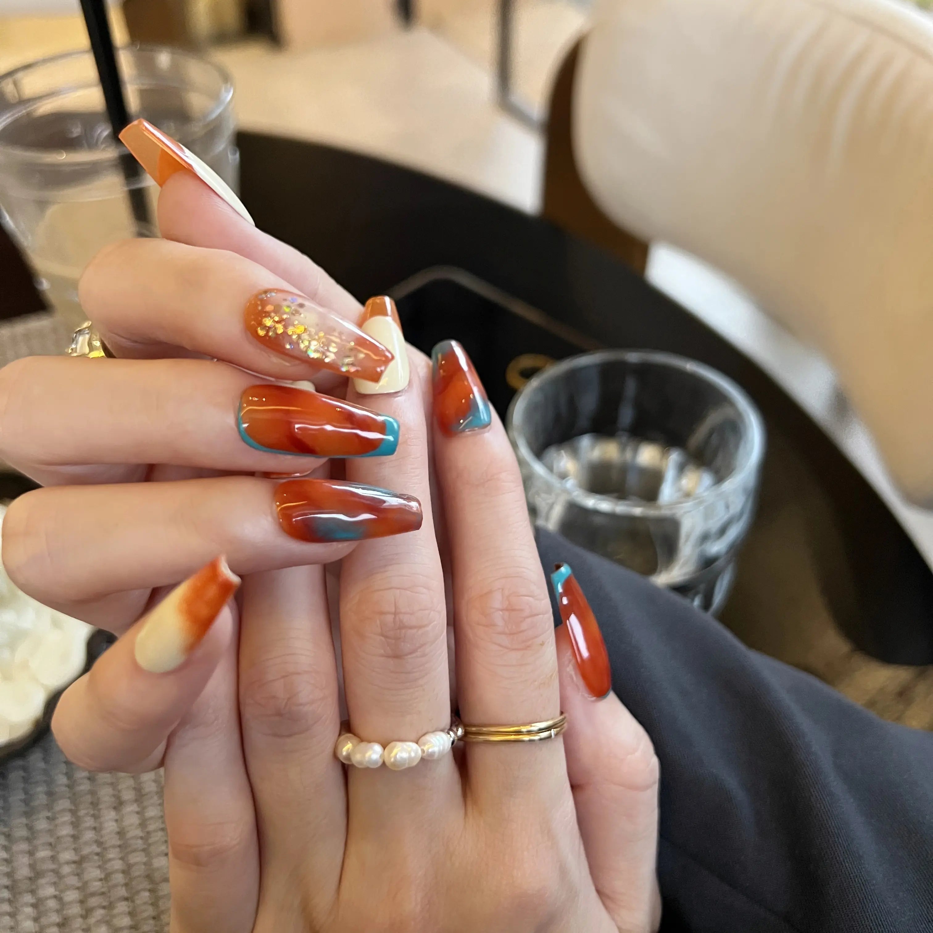 Retro Earthy Artistic Press On Nails - My Store