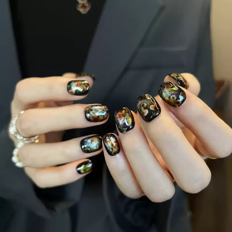 Gothic Bloom Artisan Press-On Nails - My Store