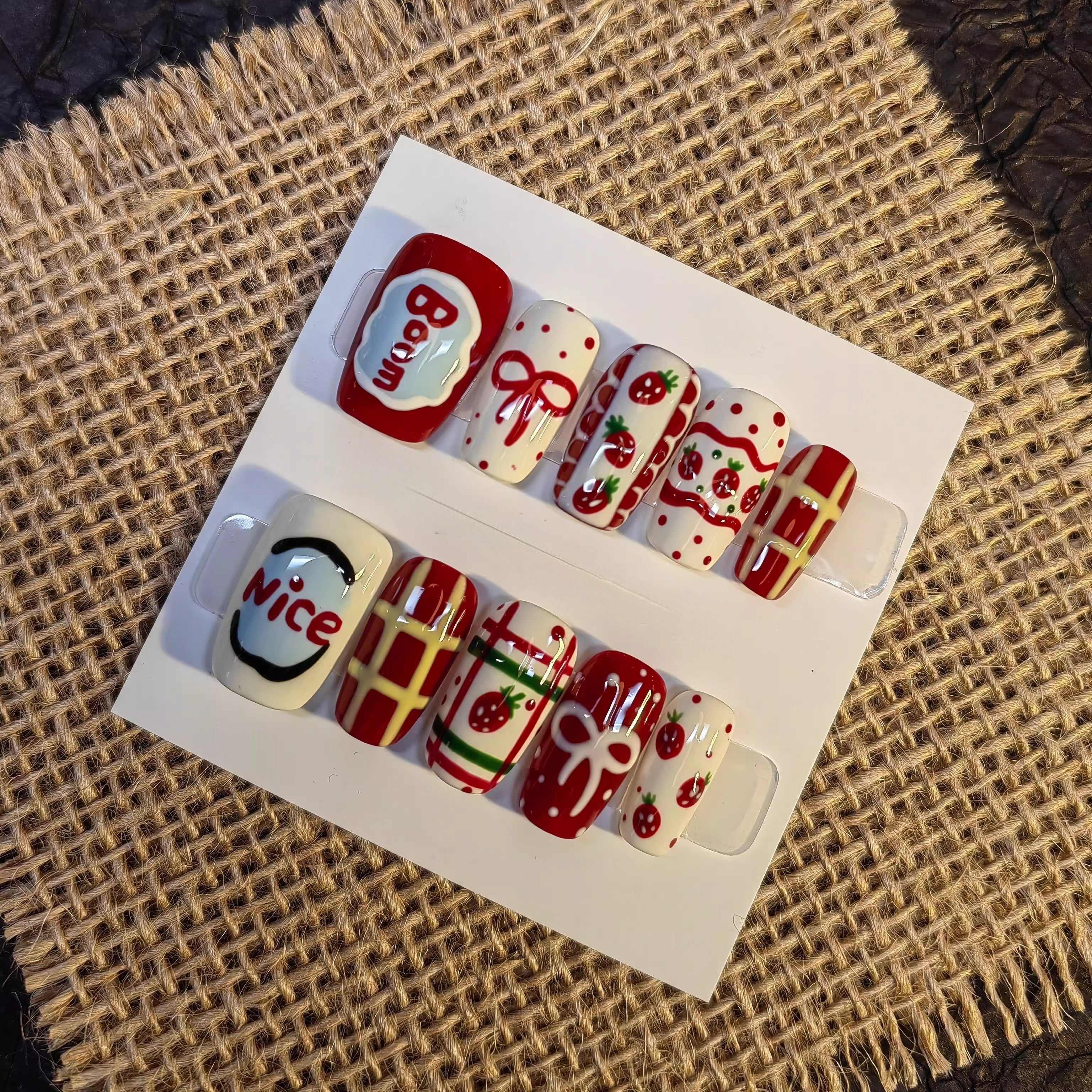 Strawberry Cartoon Press On Nails - Momenails