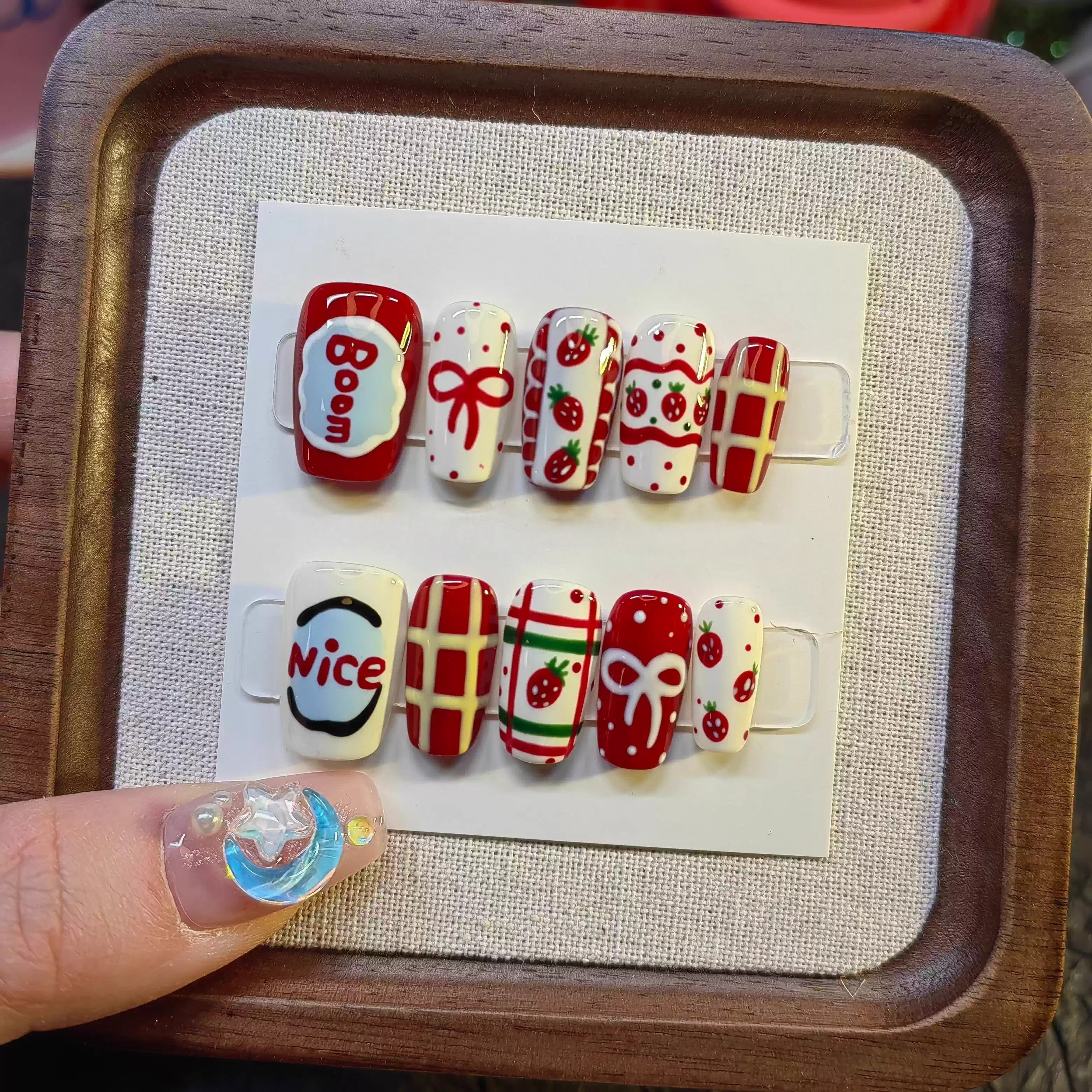 Strawberry Cartoon Press On Nails - Momenails