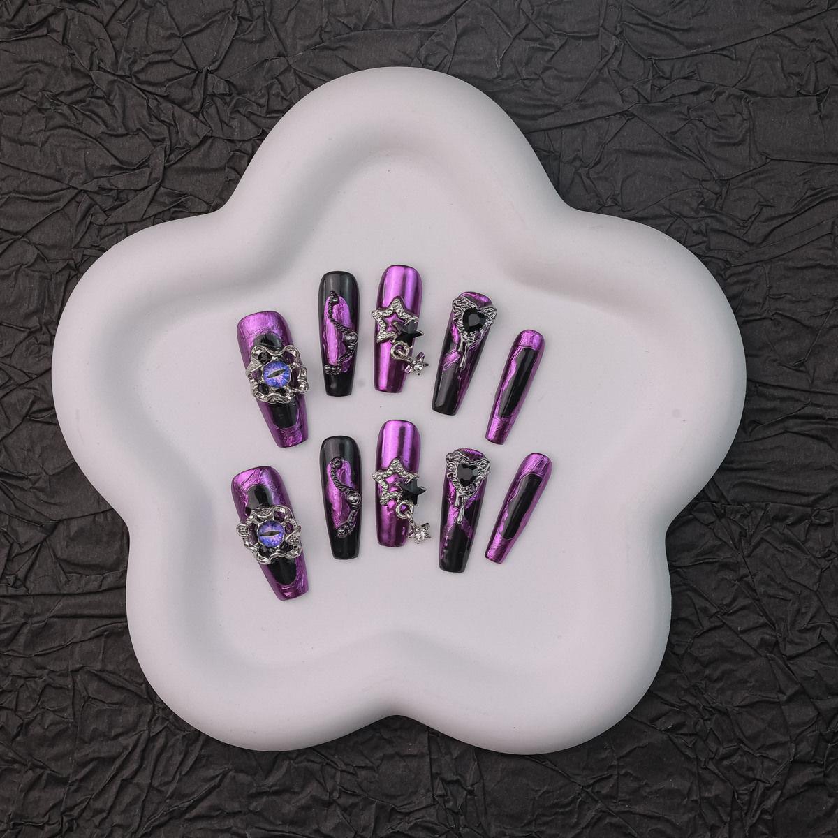 3D Gothic Star Press On Nails - Momenails